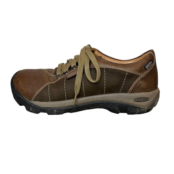 Keen Shoes - Keen Presidio Waterproof Hiking Sneaker Shoe Brown Leather Women's Size 9